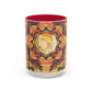 Filiger, Charles - Woman’s Head with Closed Eyes (1893) - Colorful Accent Mugs