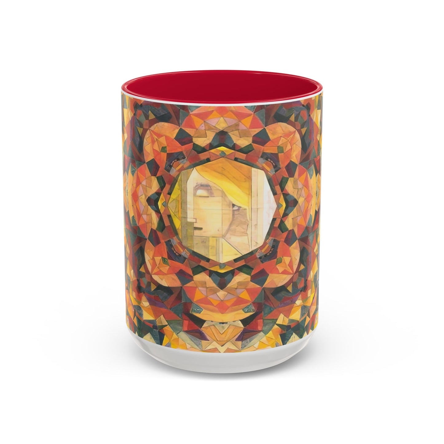 Filiger, Charles - Woman’s Head with Closed Eyes (1893) - Colorful Accent Mugs