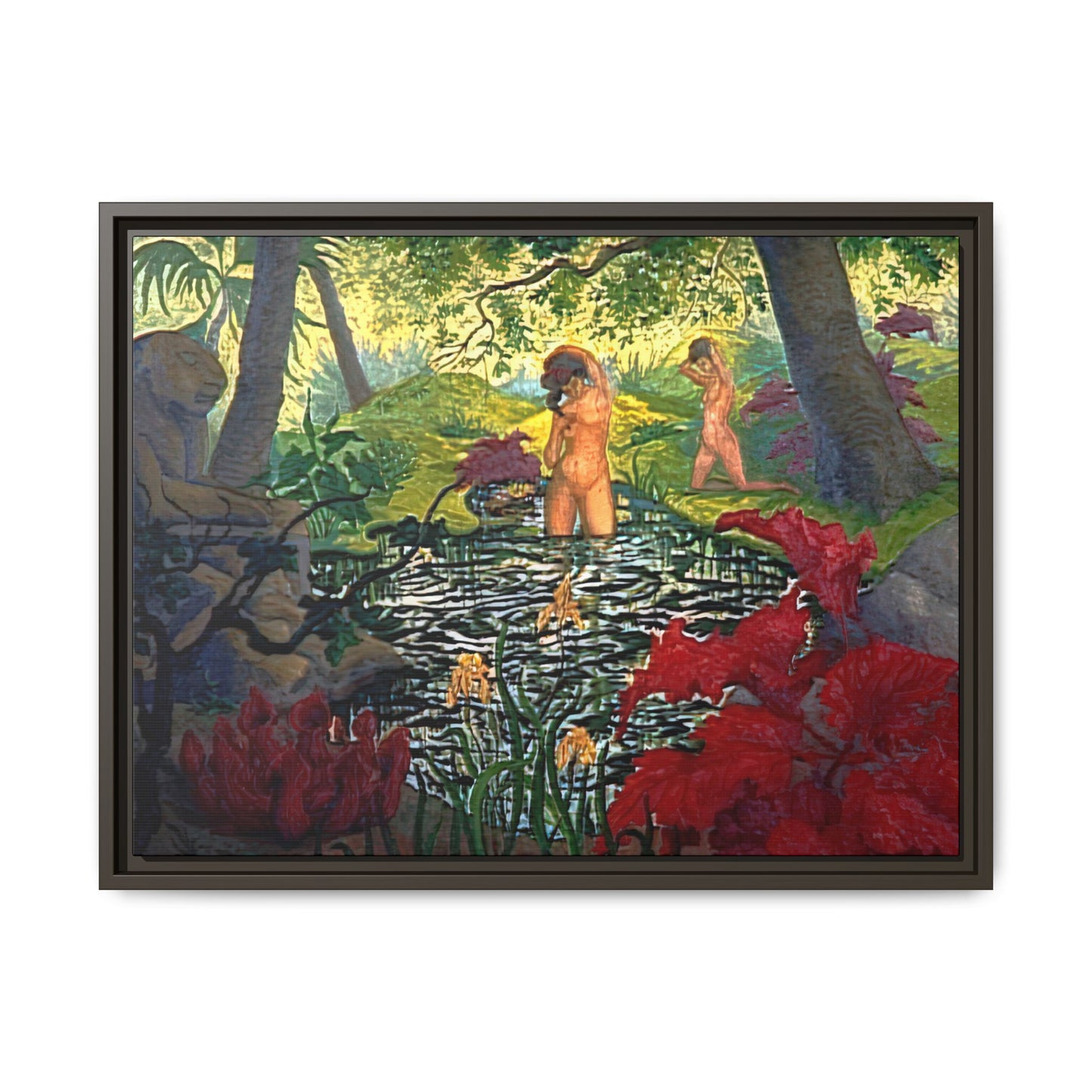 Ranson, Paul - The Lotus Bather (1906) - Matte Canvas, Framed