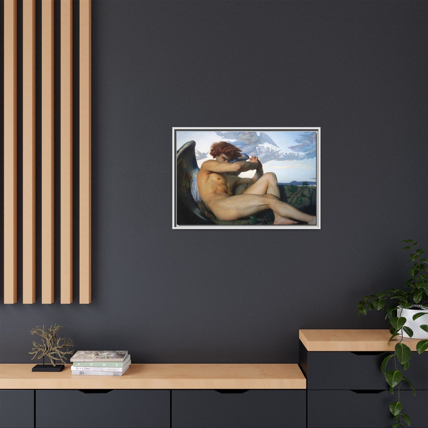 Cabanel, Alexandre - The Fallen Angel (1847) - Matte Canvas, Framed