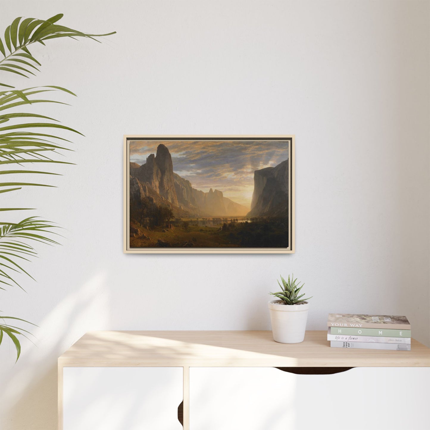 Bierstadt, Albert - Looking Down Yosemite Valley (1865) - Matte Canvas, Framed