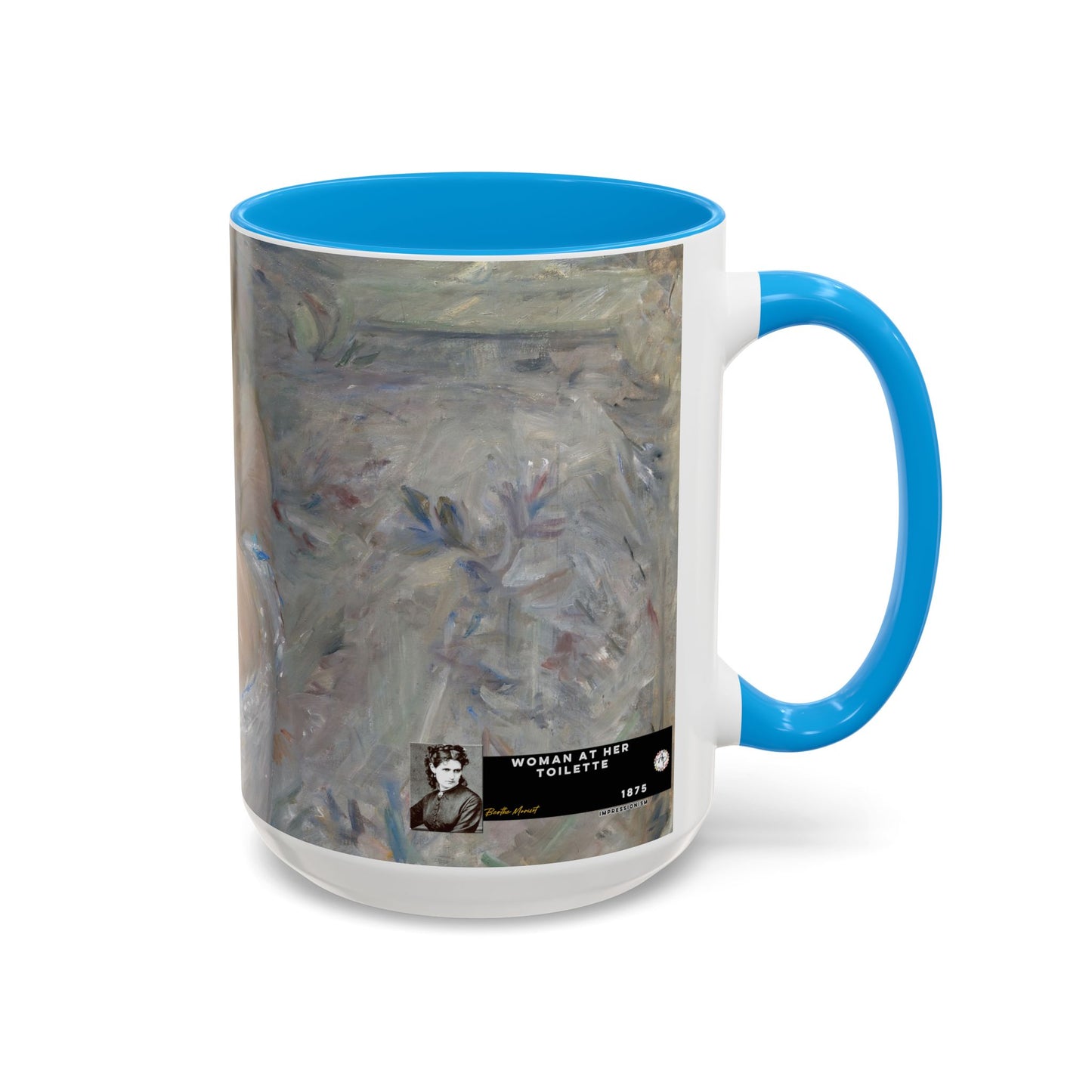 Morisot, Berthe - Woman at Her Toilette (1880) - Colorful Accent Mugs