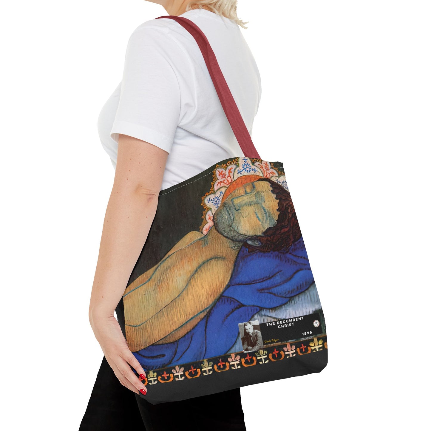 Filiger, Charles - The Recumbent Christ (1895) - Tote Bag