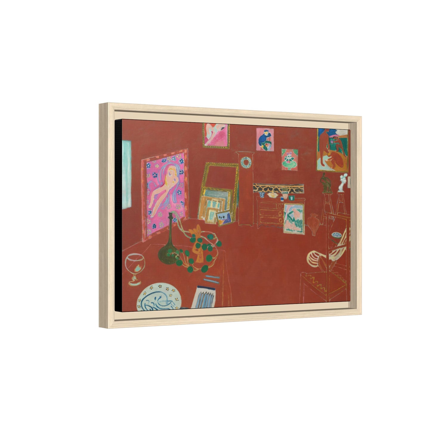 Matisse, Henri - The Red Studio (1911) - Matte Canvas, Framed