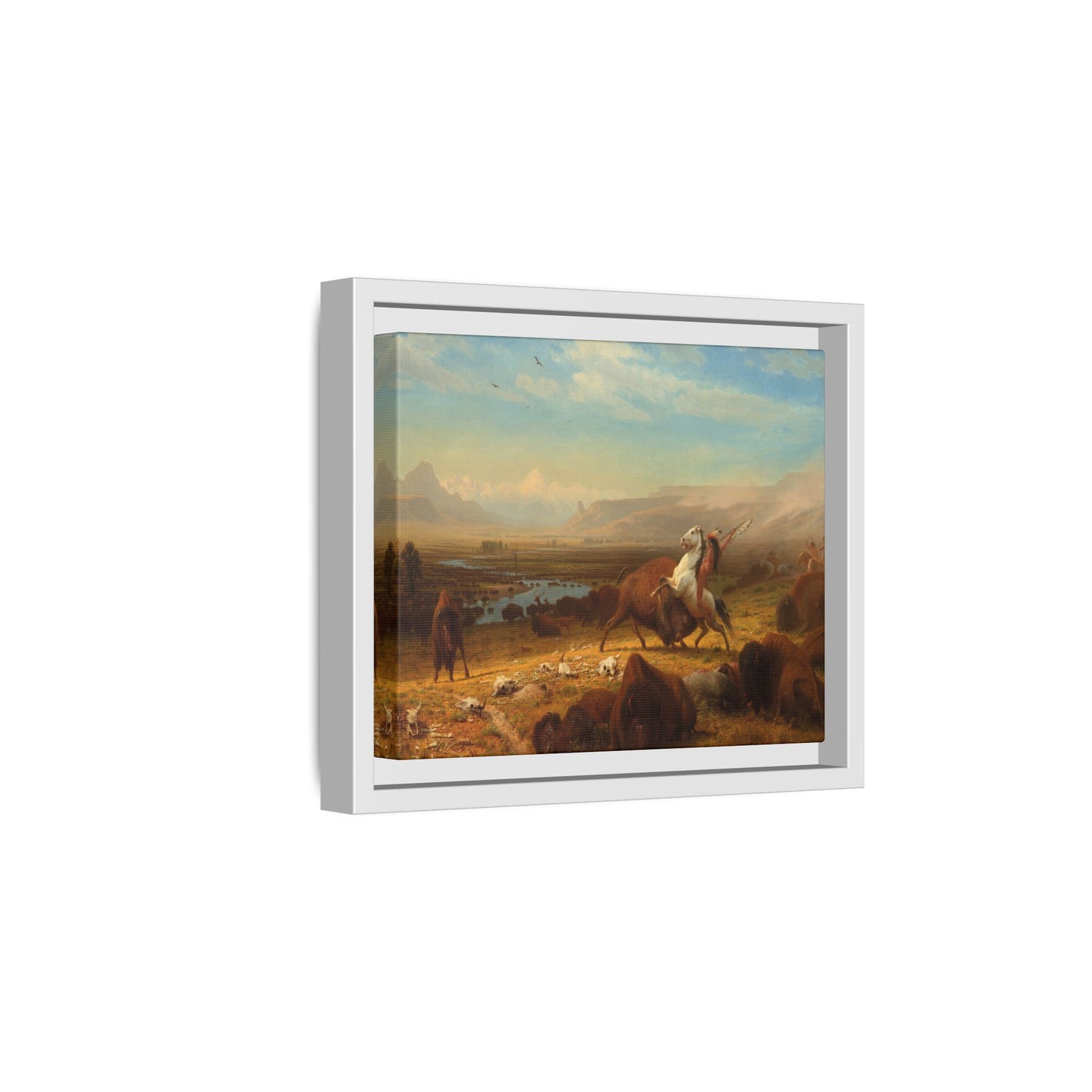 Bierstadt, Albert - The Last of the Buffalo  (1888) - Matte Canvas, Framed