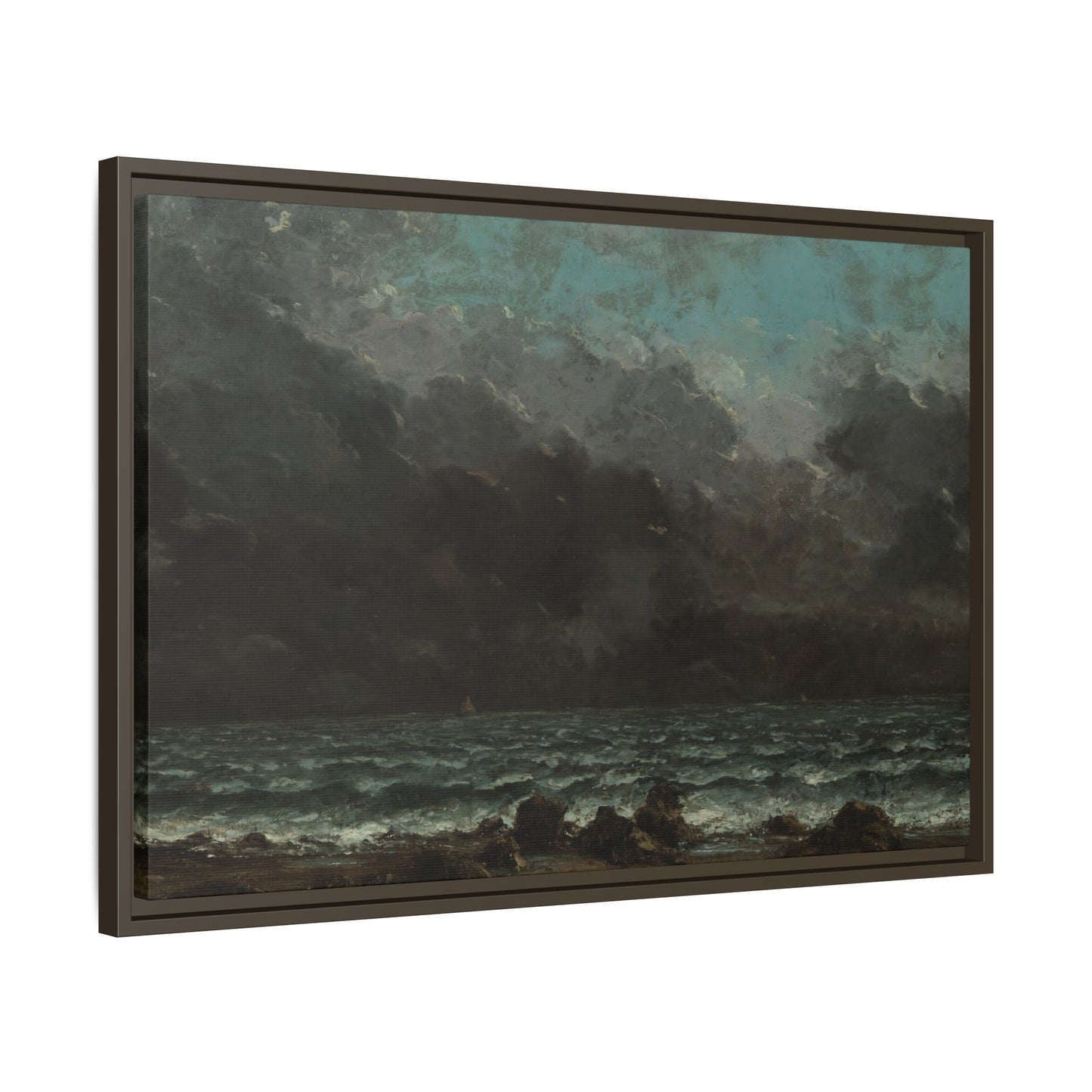 Courbet, Gustave - The Sea (1865) - Matte Canvas, Framed
