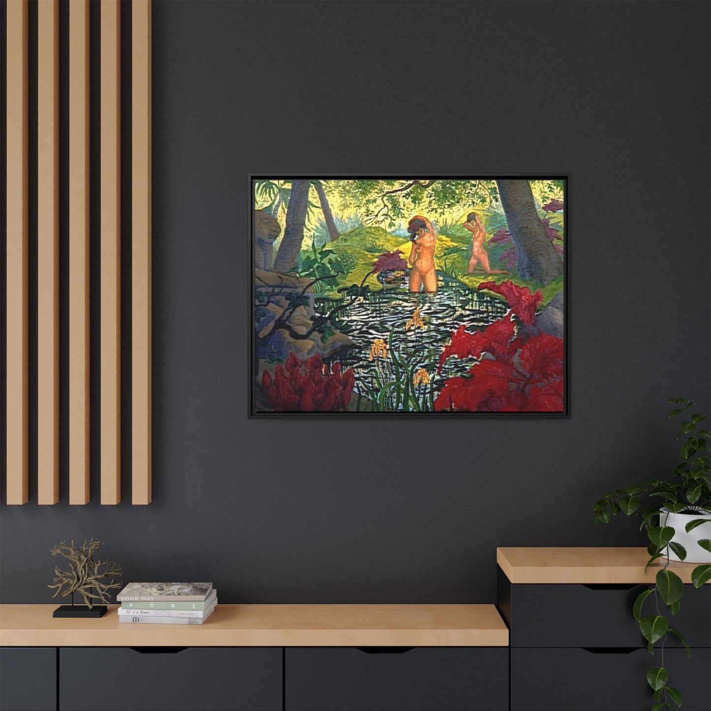 Ranson, Paul - The Lotus Bather (1906) - Matte Canvas, Framed