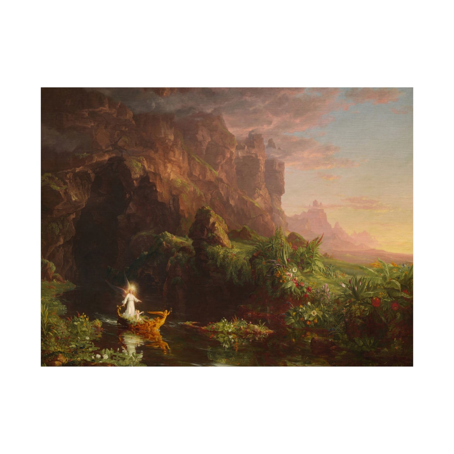 Cole. Thomas - The Voyage of Life: Childhood (1842) - Satin Posters