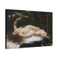 Courbet, Gustave - Woman with a Parrot (1866) - Canvas Block, unframed