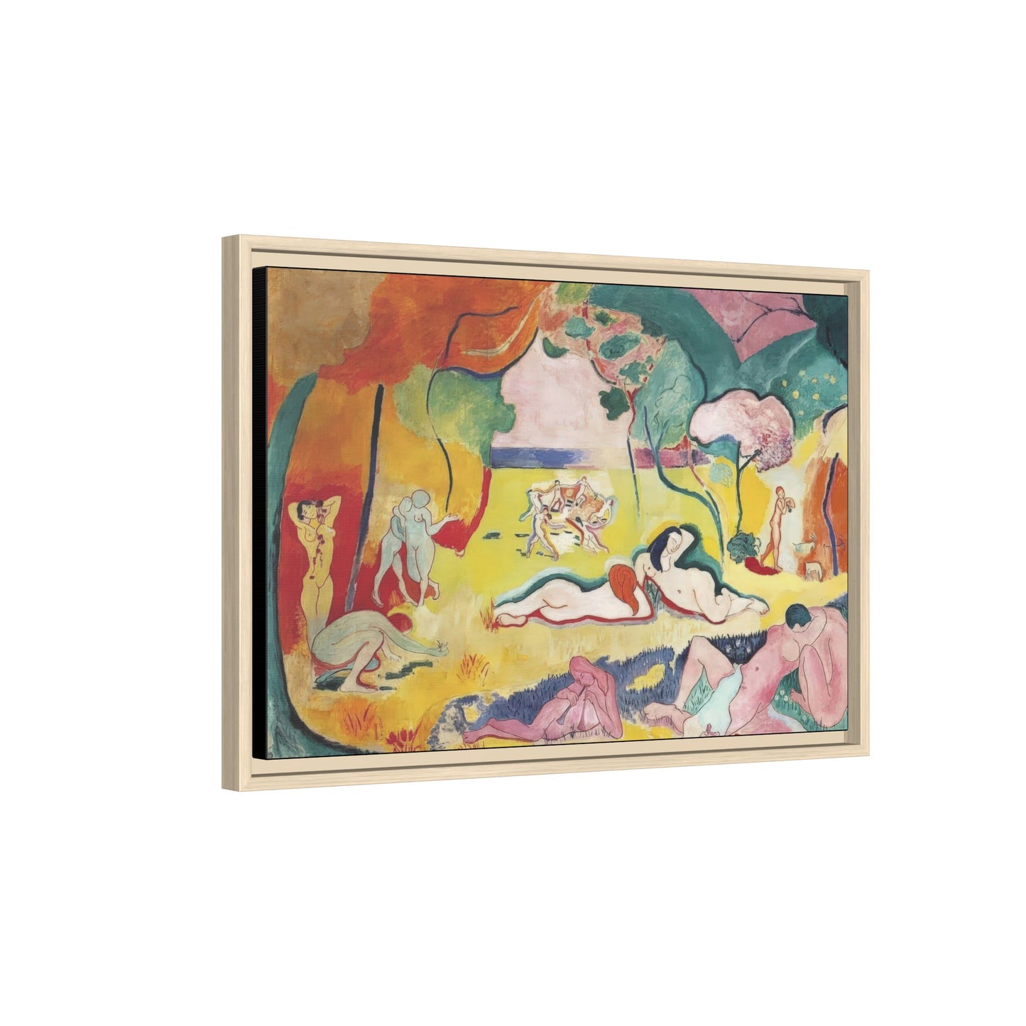 Matisse, Henri - The Joy of Life (1905) - Matte Canvas, Framed