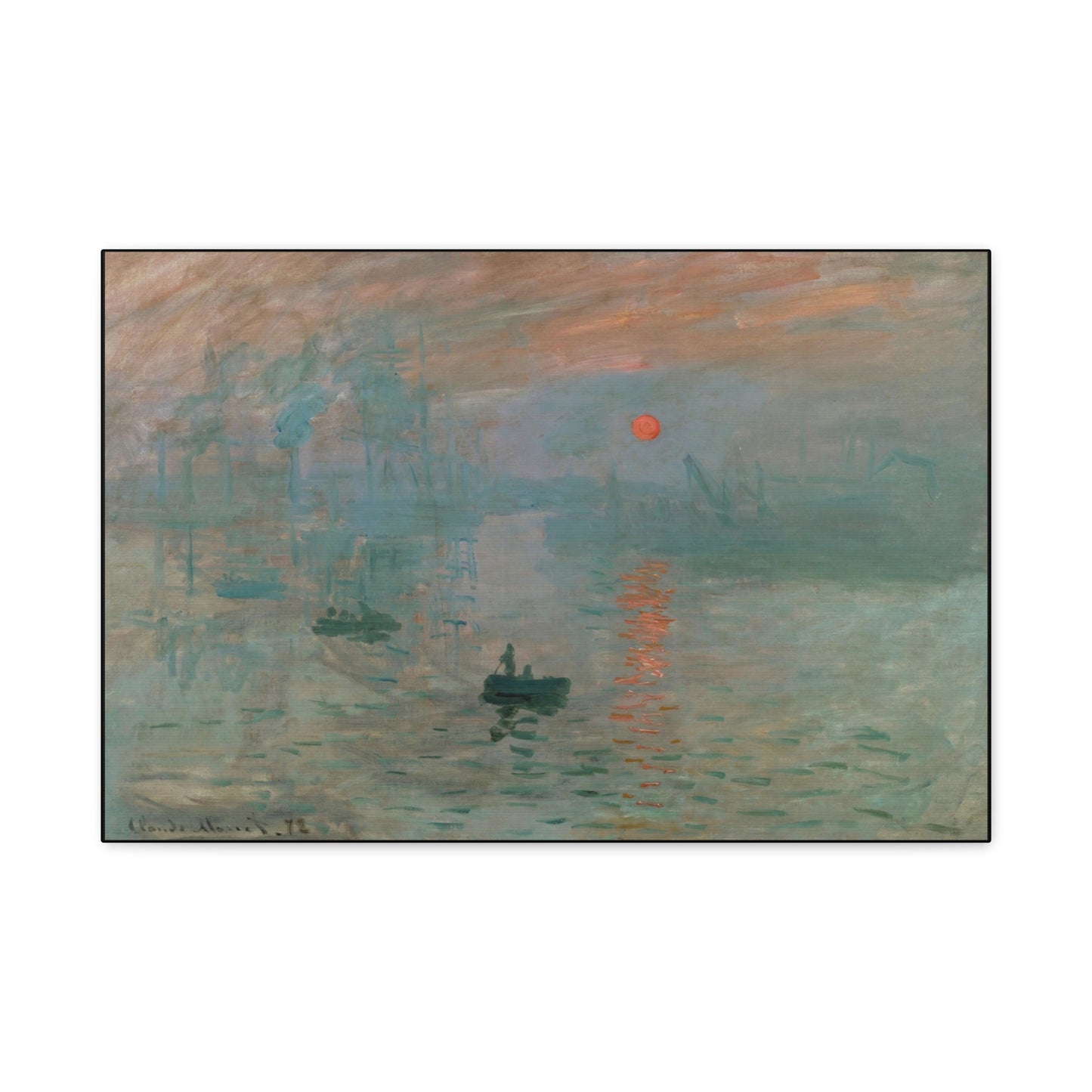 Monet, Claude - Impression, Sunrise (1872) - Canvas Block, unframed