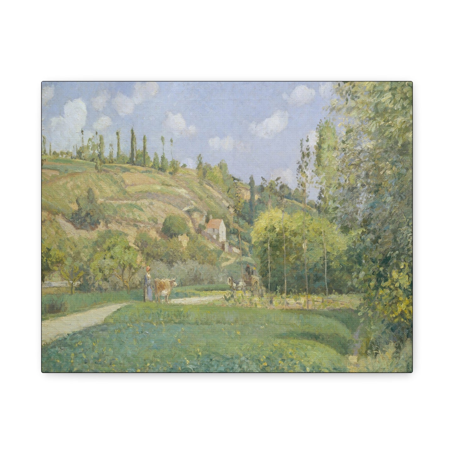 Pissarro, Camille - A Cowherd at Valhermeil, Auvers-sur-Oise (1874) - Canvas Block, unframed
