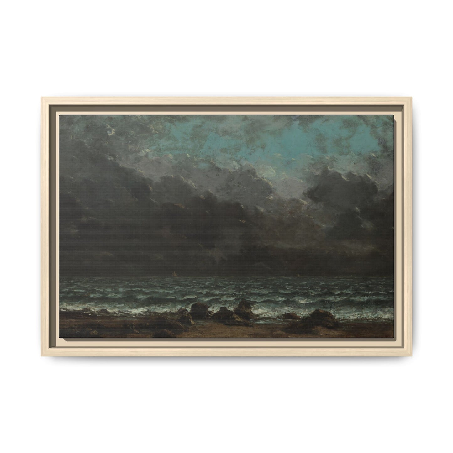 Courbet, Gustave - The Sea (1865) - Matte Canvas, Framed