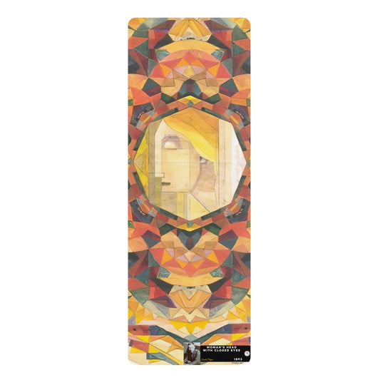 Filiger, Charles - Woman’s Head with Closed Eyes (1893) - Rubber Yoga Mat