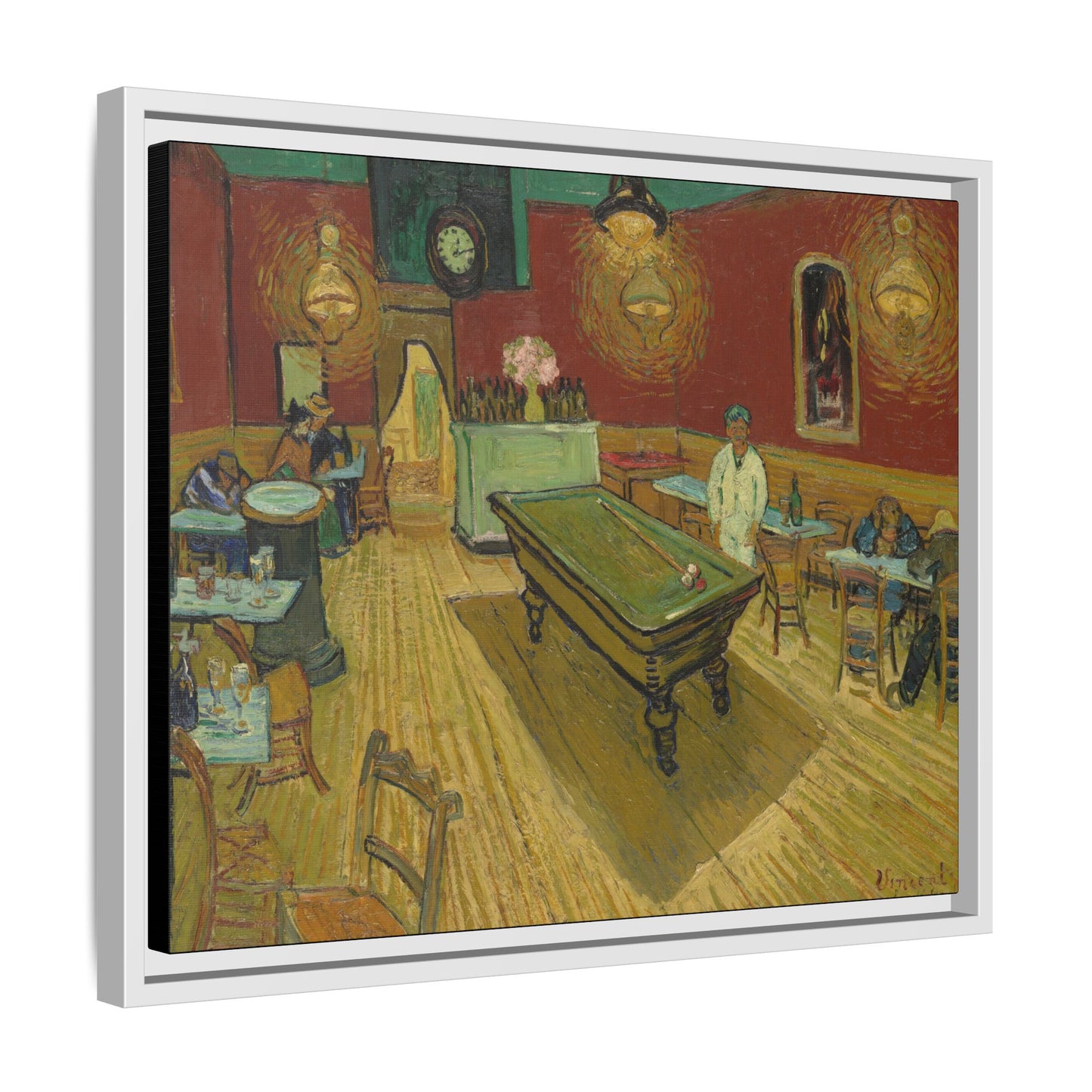 Van Gogh, Vincent - The Night Cafe (1888) - Matte Canvas, Framed