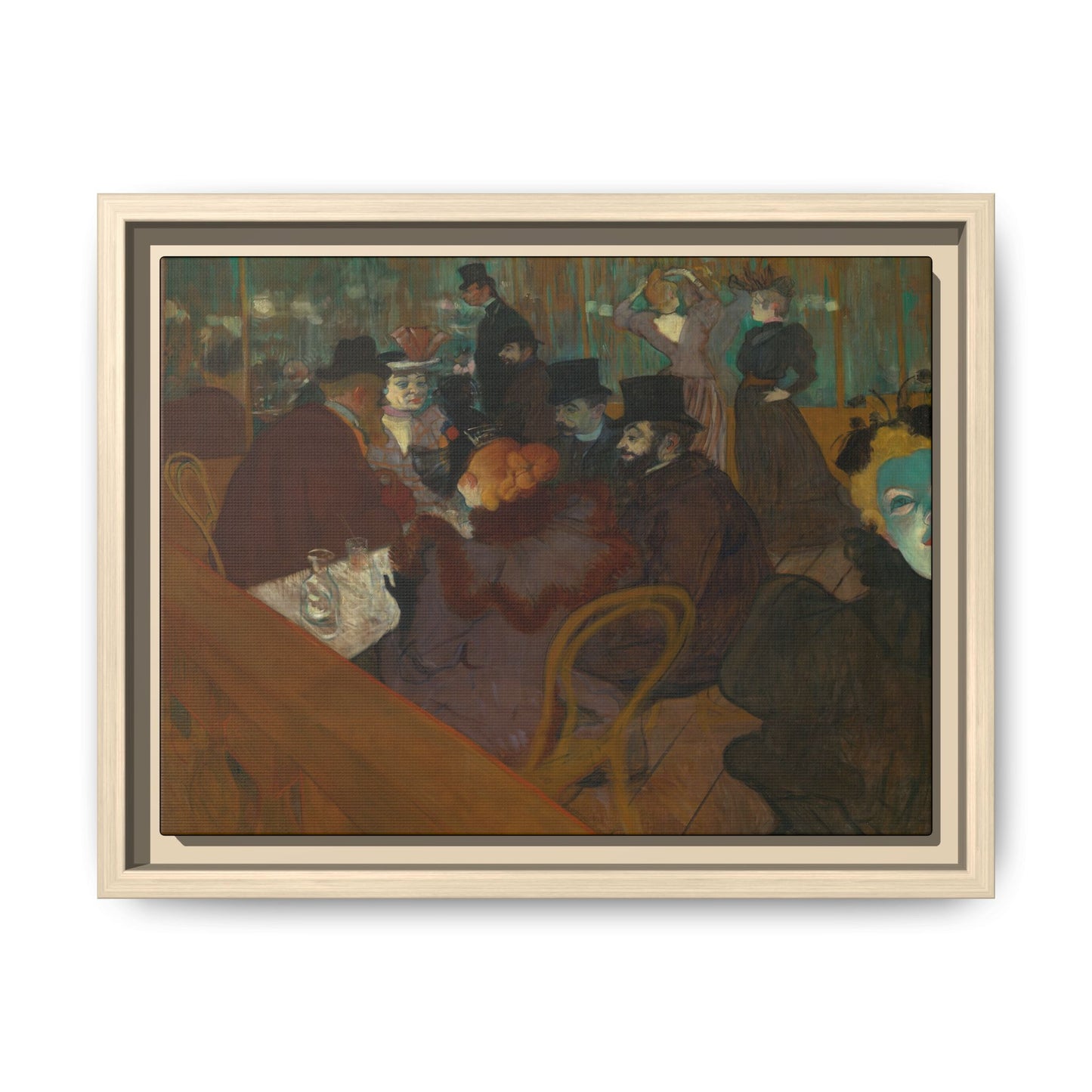 Toulouse-Lautrec, Henri - At the Moulin Rouge (1892) - Matte Canvas, Framed