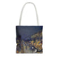 Pissarro, Camille - The Boulevard Montmartre At Night (1897) - Tote Bag