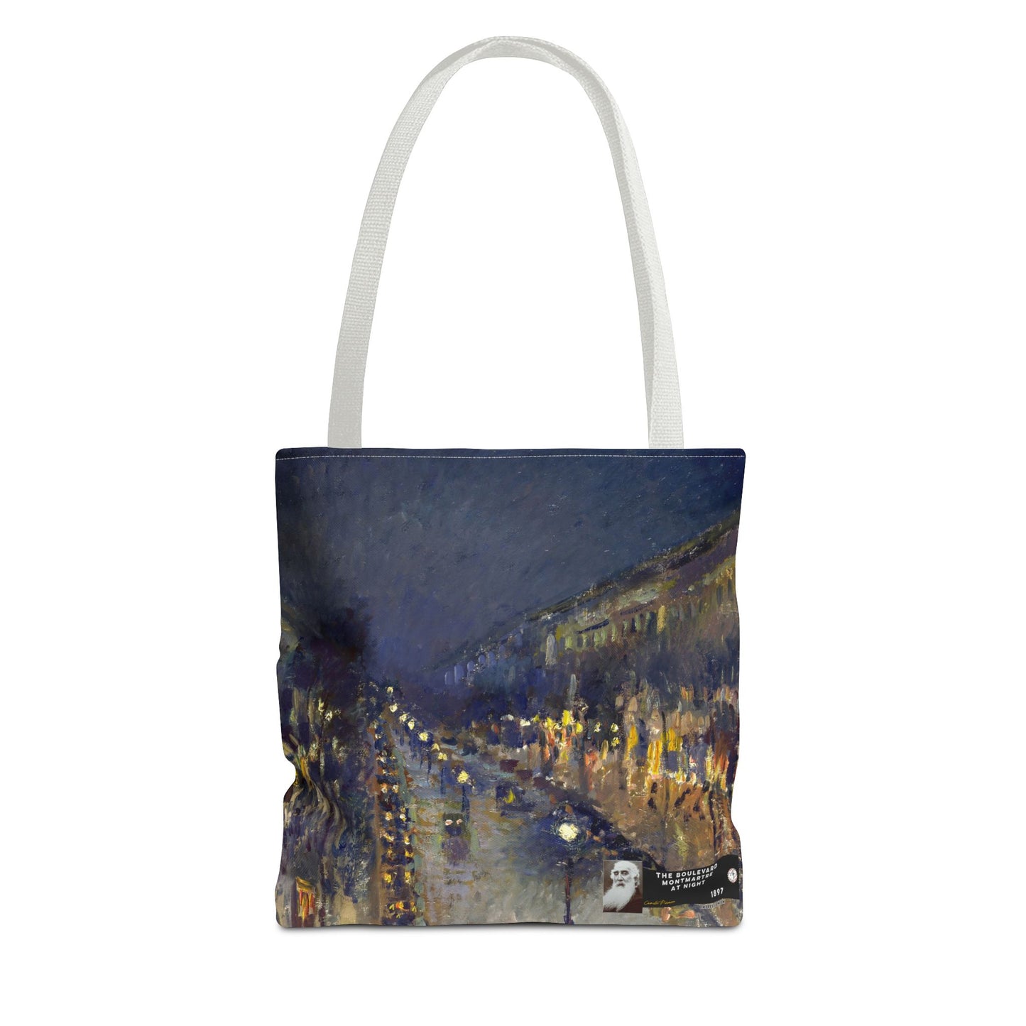 Pissarro, Camille - The Boulevard Montmartre At Night (1897) - Tote Bag