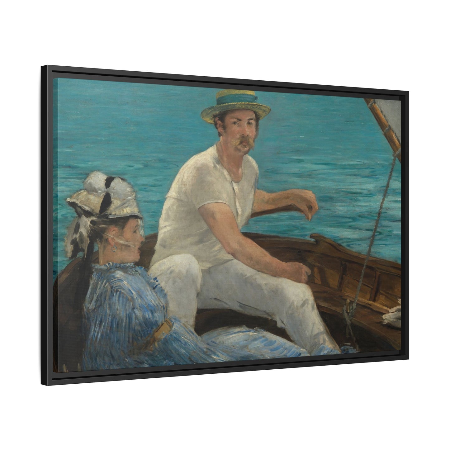 Manet, Édouard - Boating (1874) - Matte Canvas, Framed
