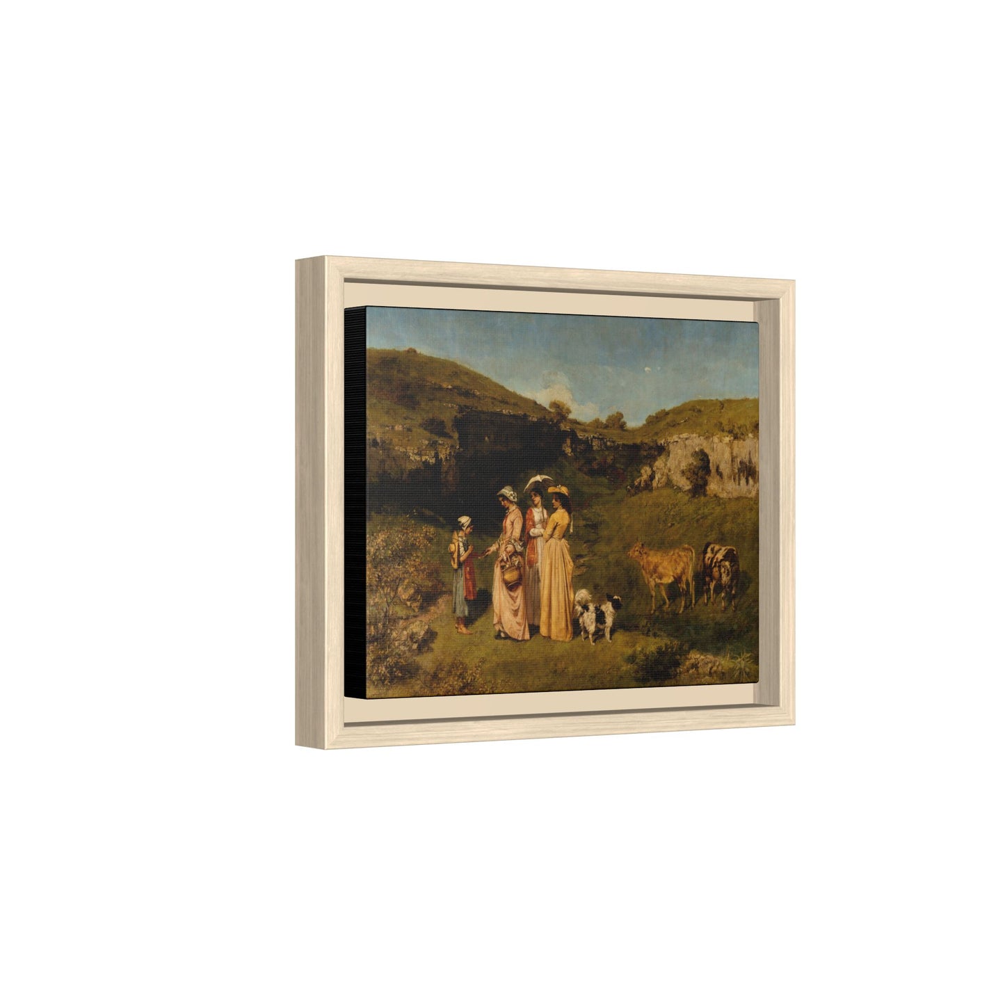 Courbet, Gustave - Young Ladies of the Village (1851) - Matte Canvas, Framed