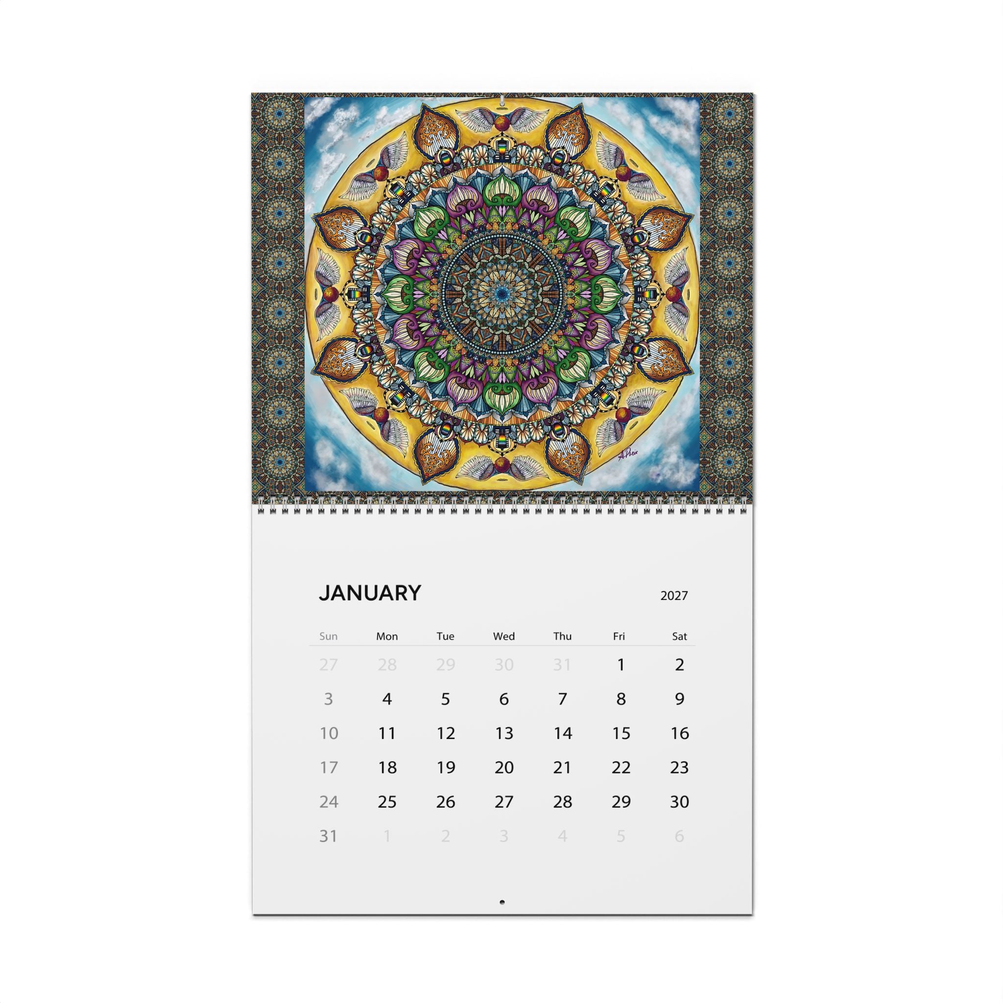 AdamPacio.com Mandala Wall Calendar 2027