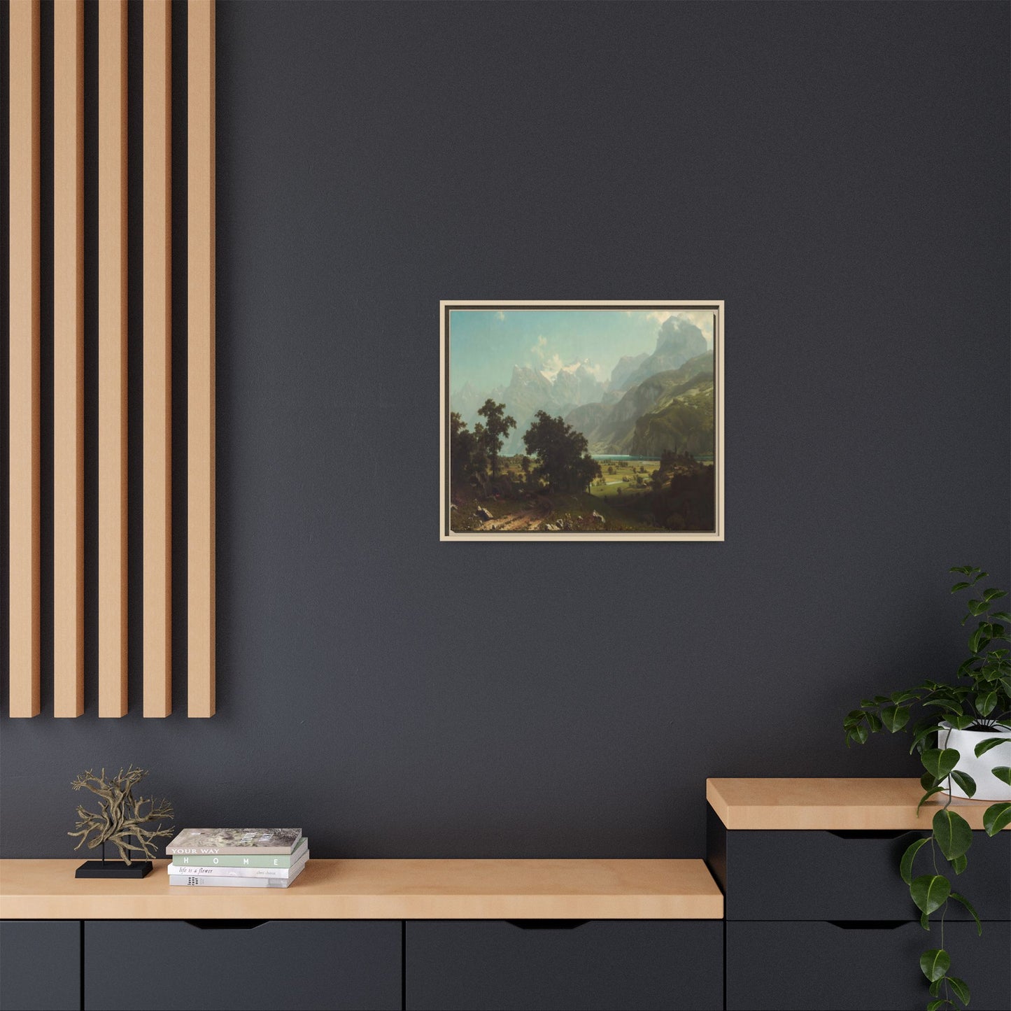 Bierstadt, Albert - Lake Lucerne (1858) - Matte Canvas, Framed