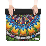 Emerald Arrows Mandala - Rubber Yoga Mat