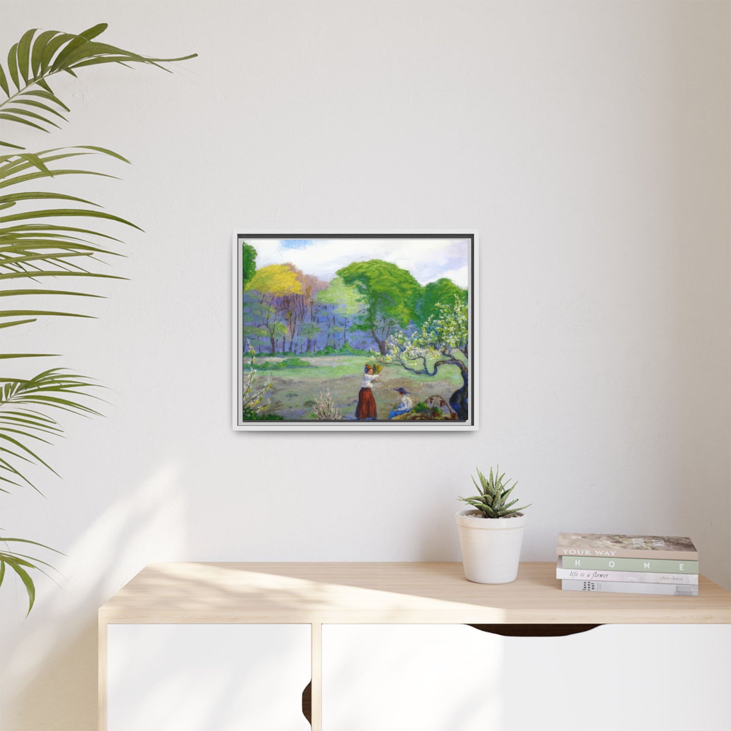 Ranson, Paul - Picking Flowers (1890) - Matte Canvas, Framed