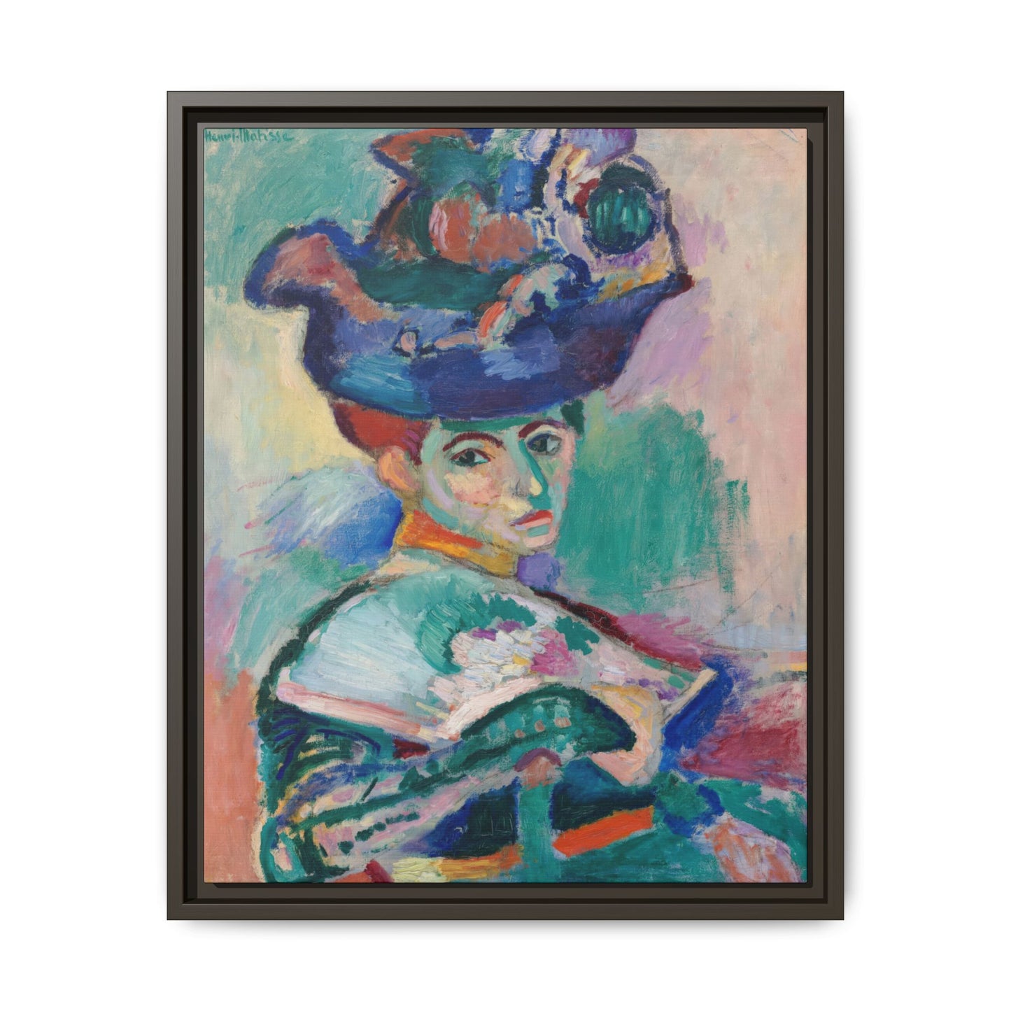 Matisse, Henri - Woman with a Hat (1905) - Matte Canvas, Framed