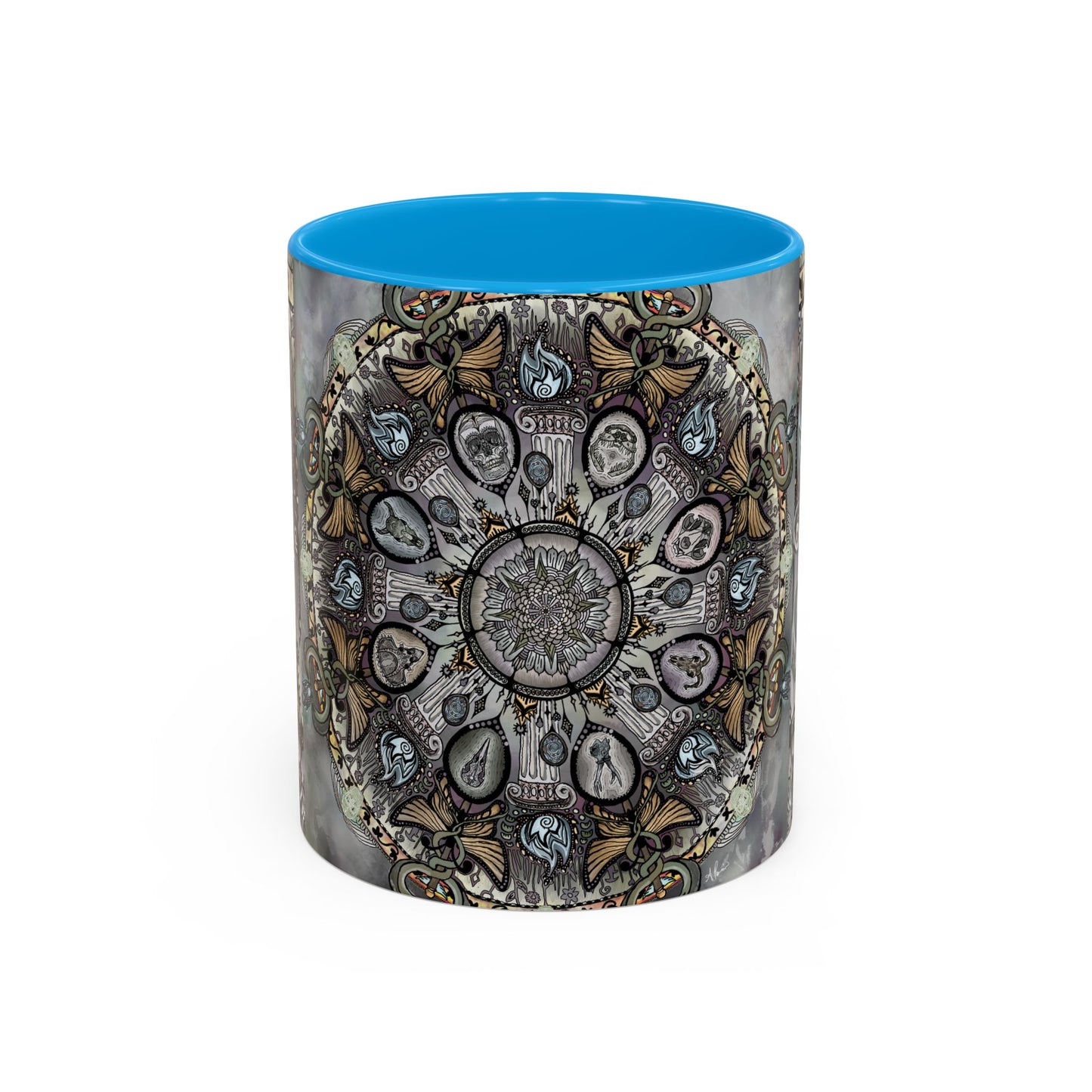 Pacio, Adam - Memento Mori Mandala - Colorful Accent Mugs