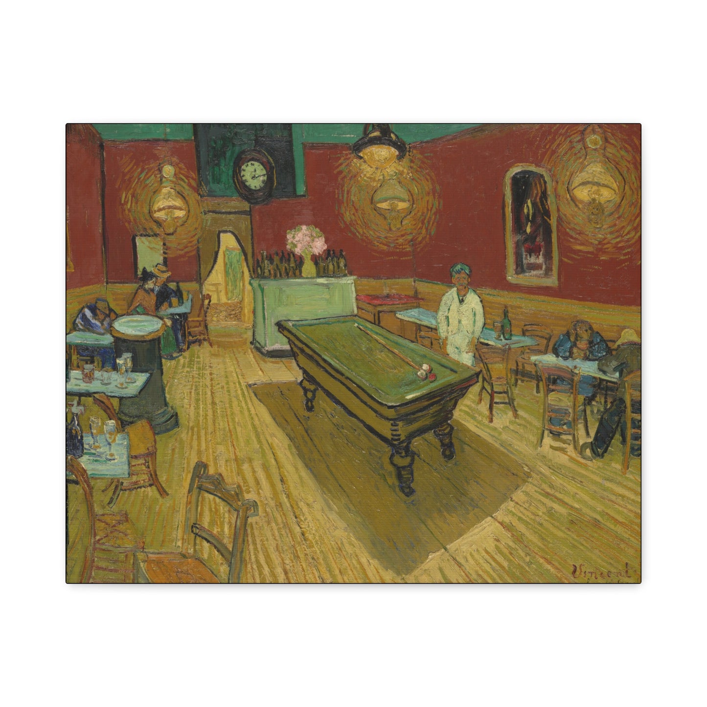 Van Gogh, Vincent - The Night Cafe (1888) - Canvas Block, unframed