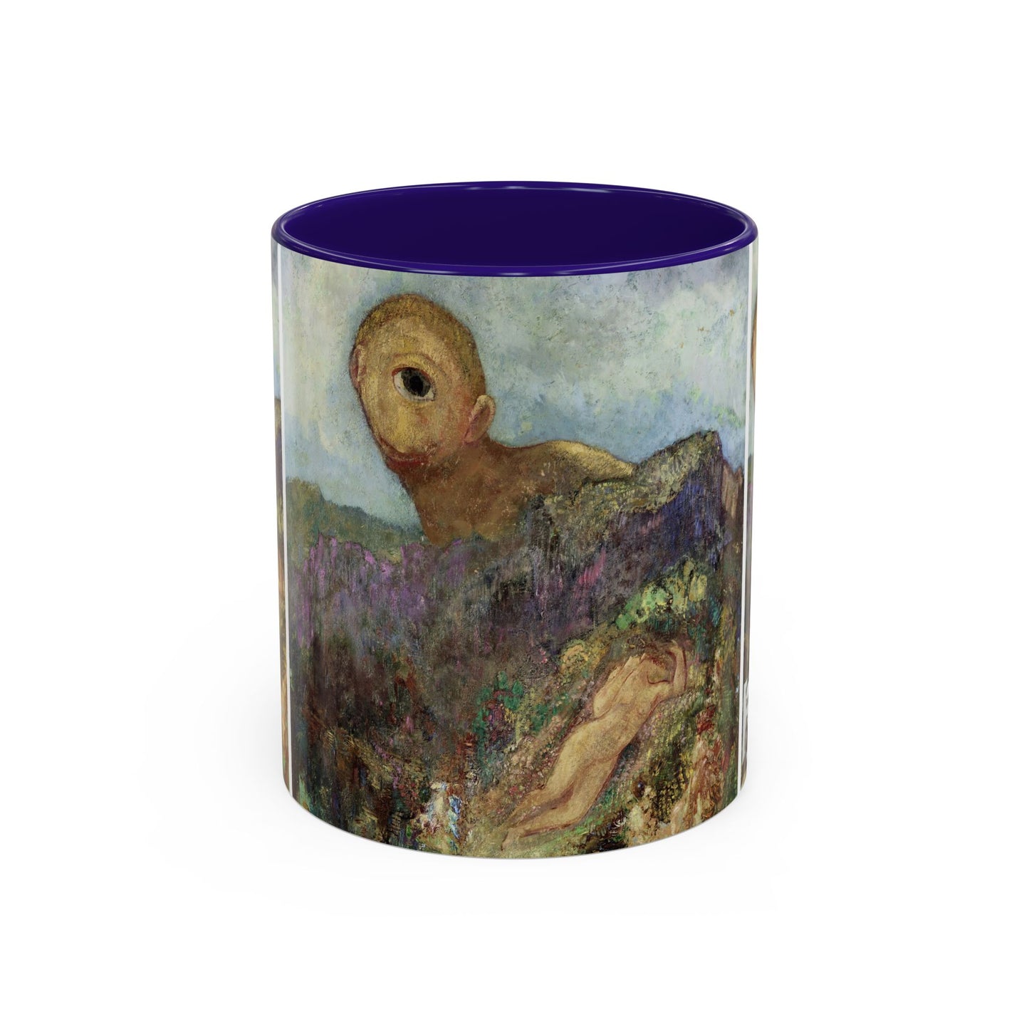 Redon, Odilon - The Cyclops (1914) - Colorful Accent Mugs