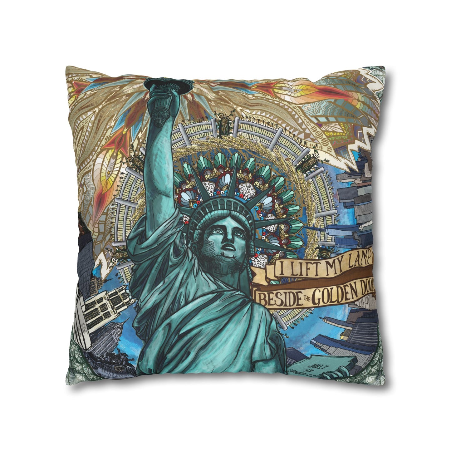 Pacio, Adam - Liberty Mandala - Suede Square Pillowcase
