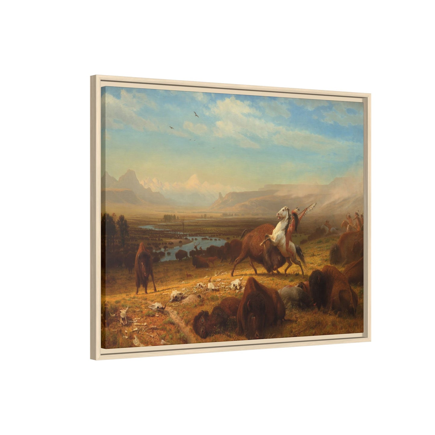 Bierstadt, Albert - The Last of the Buffalo  (1888) - Matte Canvas, Framed