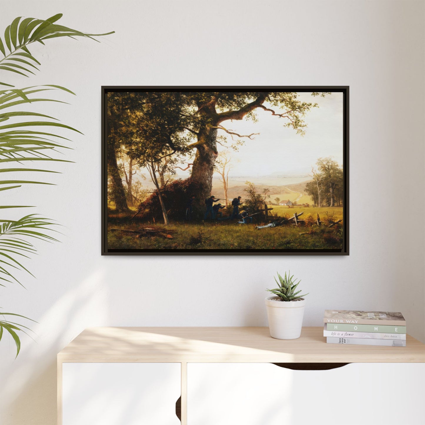 Bierstadt, Albert -  Guerrilla Warfare (1861) - Matte Canvas, Framed