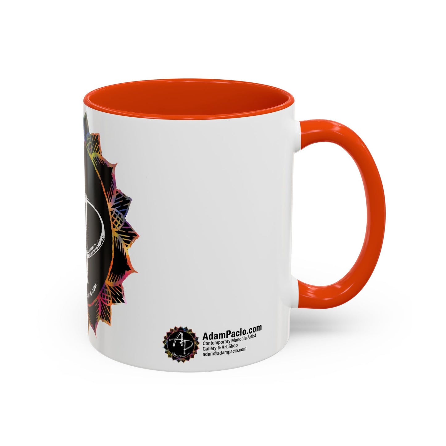 AdamPacio.com - Black Logo - Colorful Accent Mugs