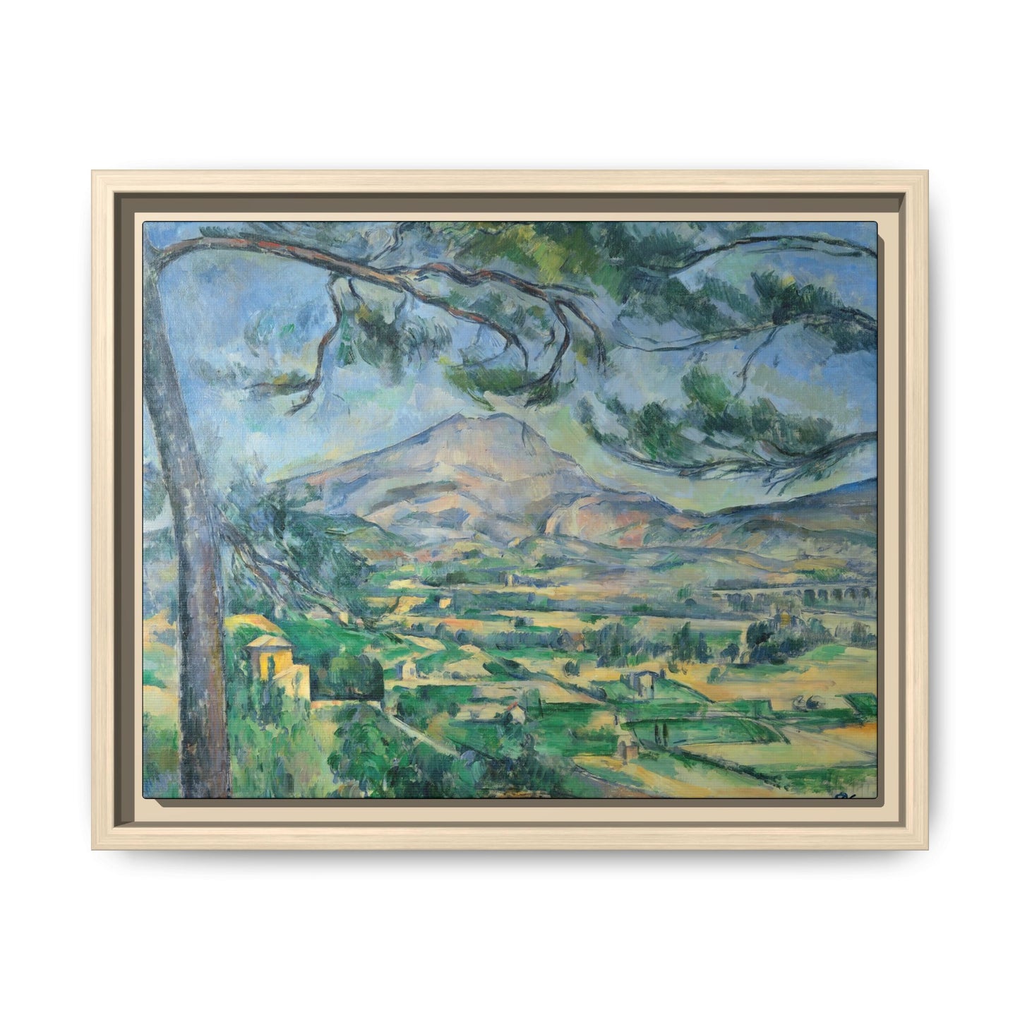 Cézanne, Paul - Mont Sainte-Victoire with Large Pine (1887) - Matte Canvas, Framed