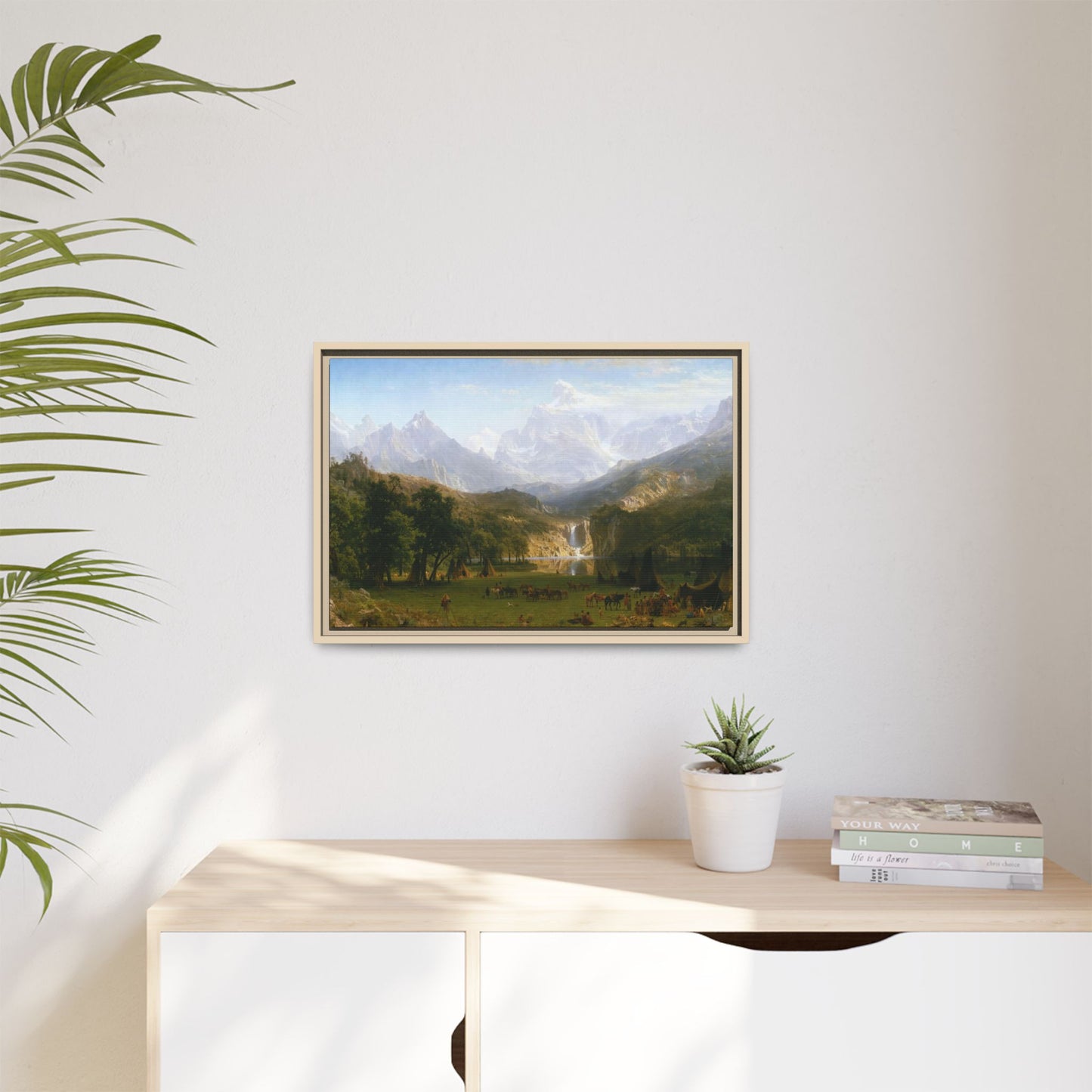 Bierstadt, Albert - The Rocky Mountains, Lander’s Peak (1863) - Matte Canvas, Framed