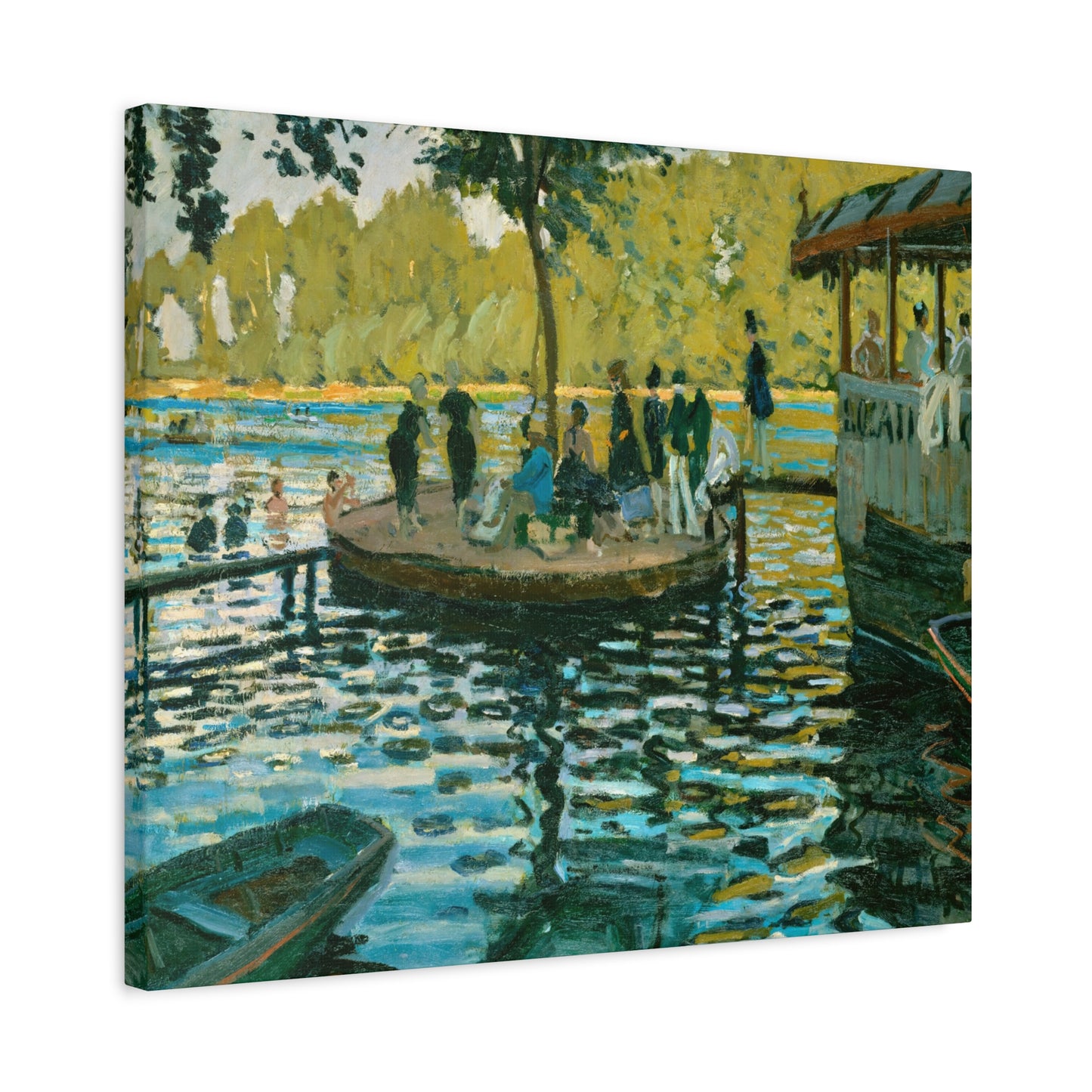 Monet, Claude - La Grenouillere (1869) - Canvas Block, unframed