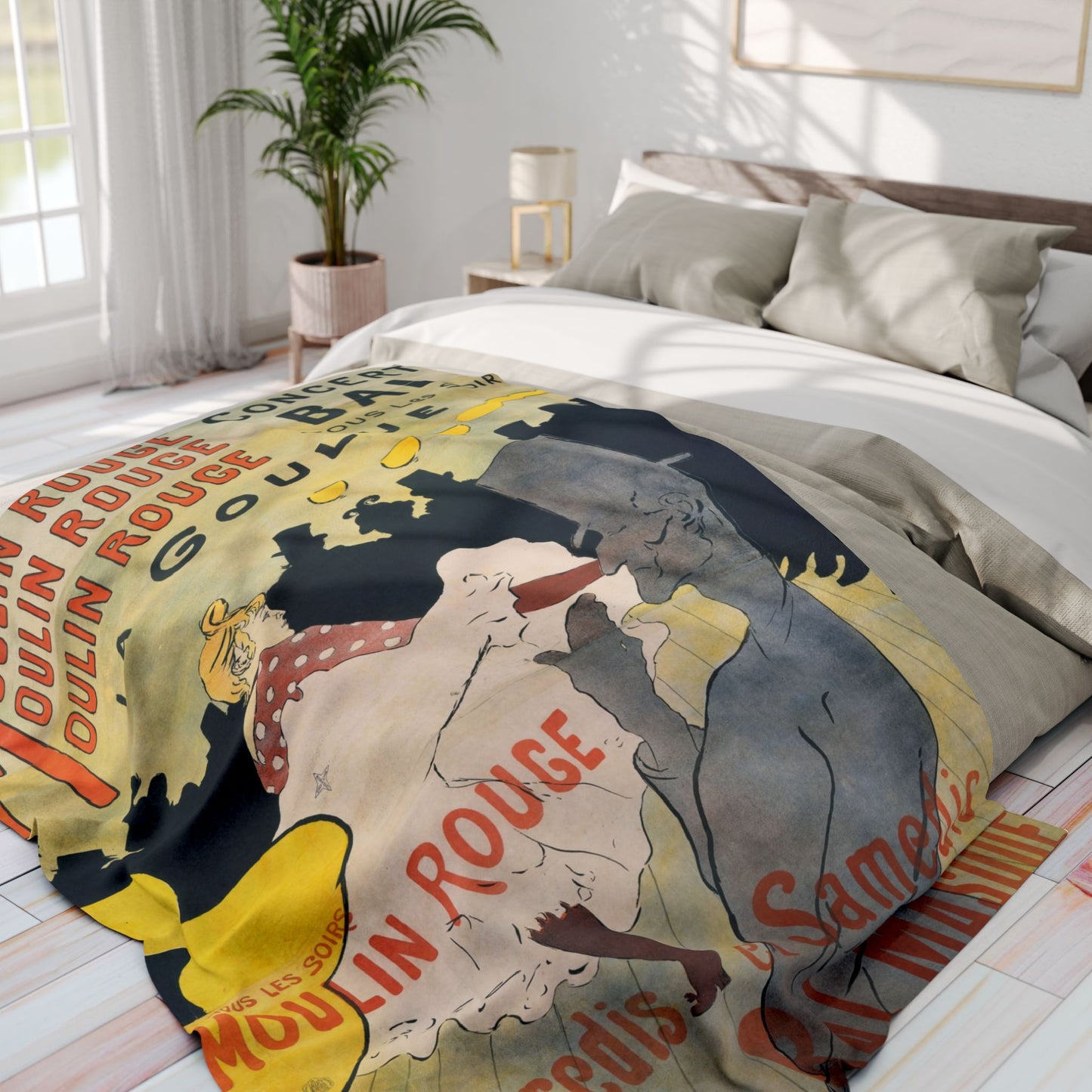 Toulouse-Lautrec, Henri - Moulin Rouge - La Goulue (1891) - Arctic Fleece Blanket