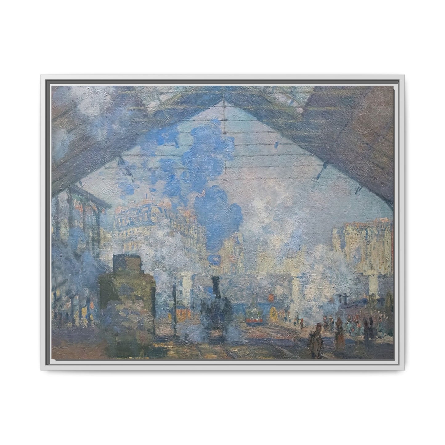 Monet, Claude - Le Gare Saint-Lazare (1877) - Matte Canvas, Framed