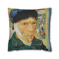 Van Gogh, Vincent - Self Portrait with Bandaged Ear (1889) - Suede Square Pillowcase
