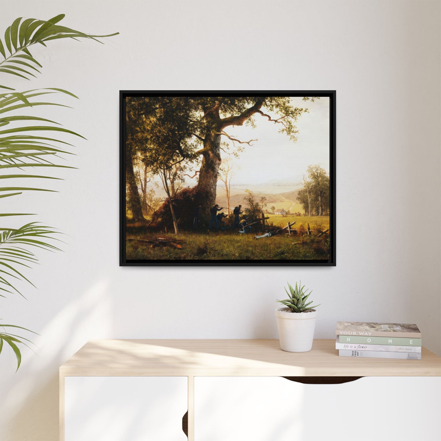 Bierstadt, Albert -  Guerrilla Warfare (1861) - Matte Canvas, Framed