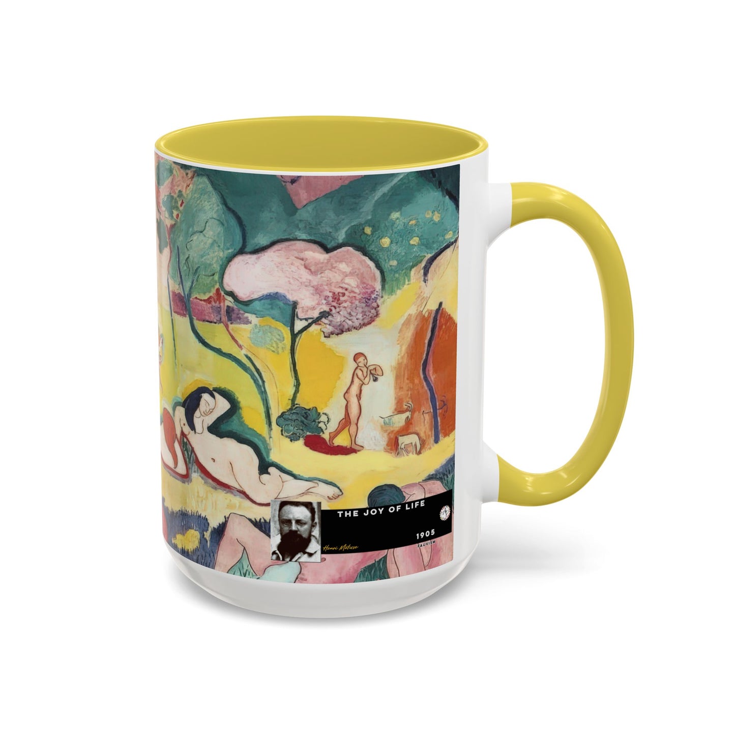 Matisse, Henri - The Joy of Life (1905) - Colorful Accent Mugs