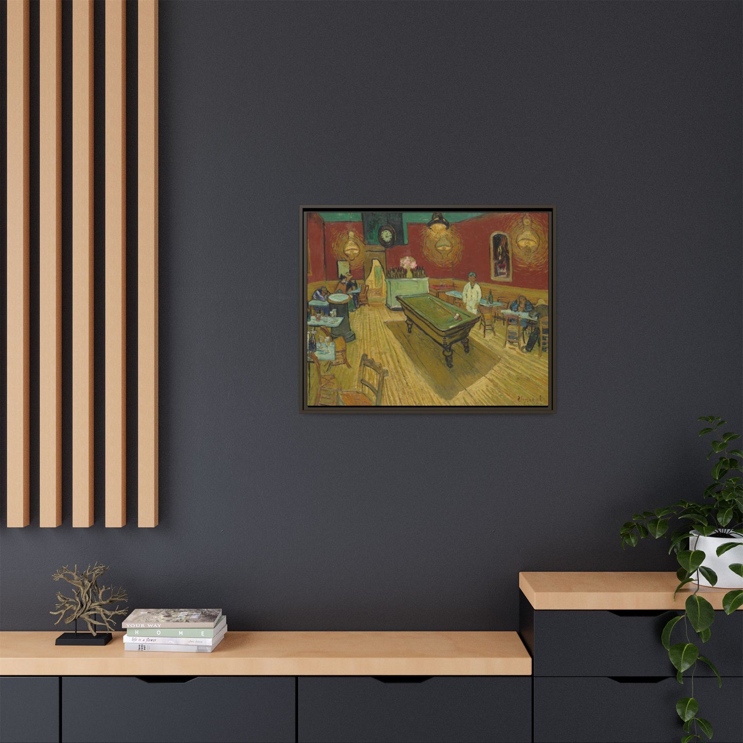Van Gogh, Vincent - The Night Cafe (1888) - Matte Canvas, Framed