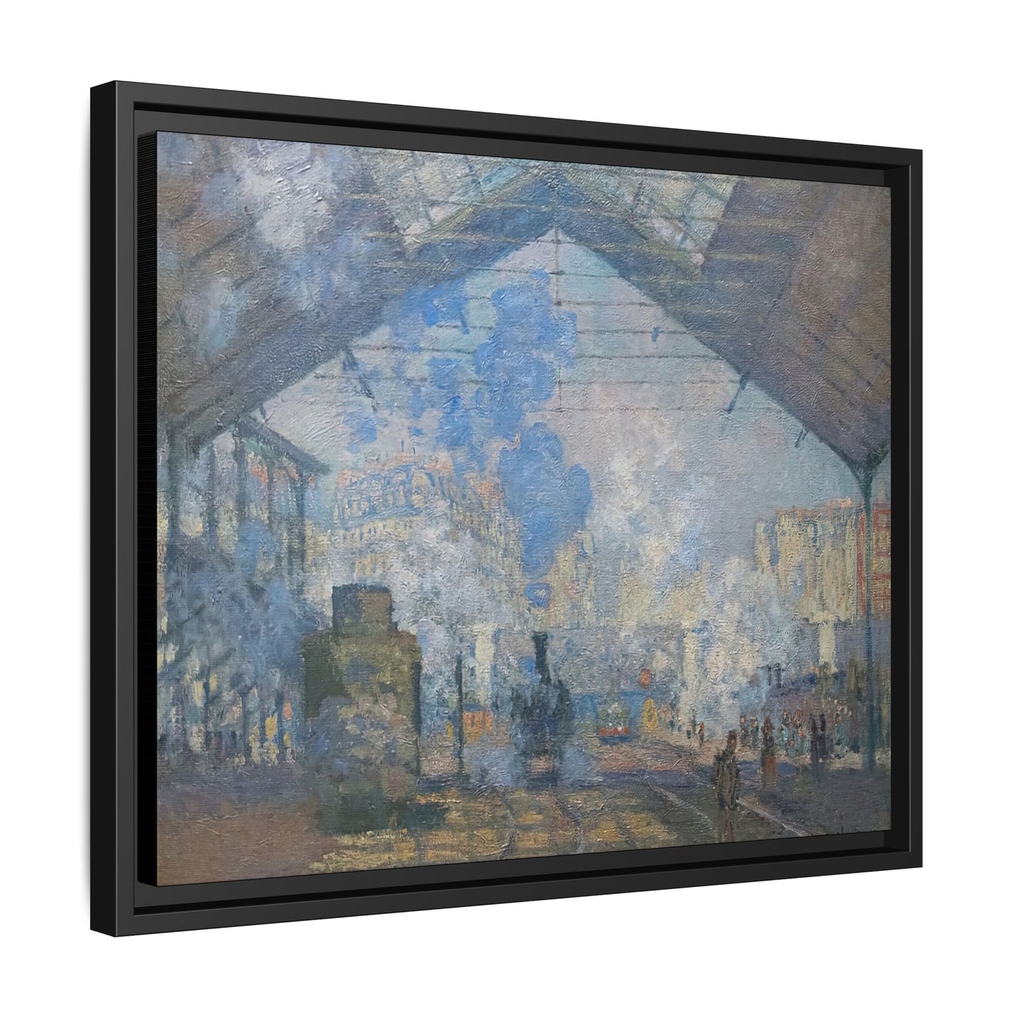 Monet, Claude - Le Gare Saint-Lazare (1877) - Matte Canvas, Framed