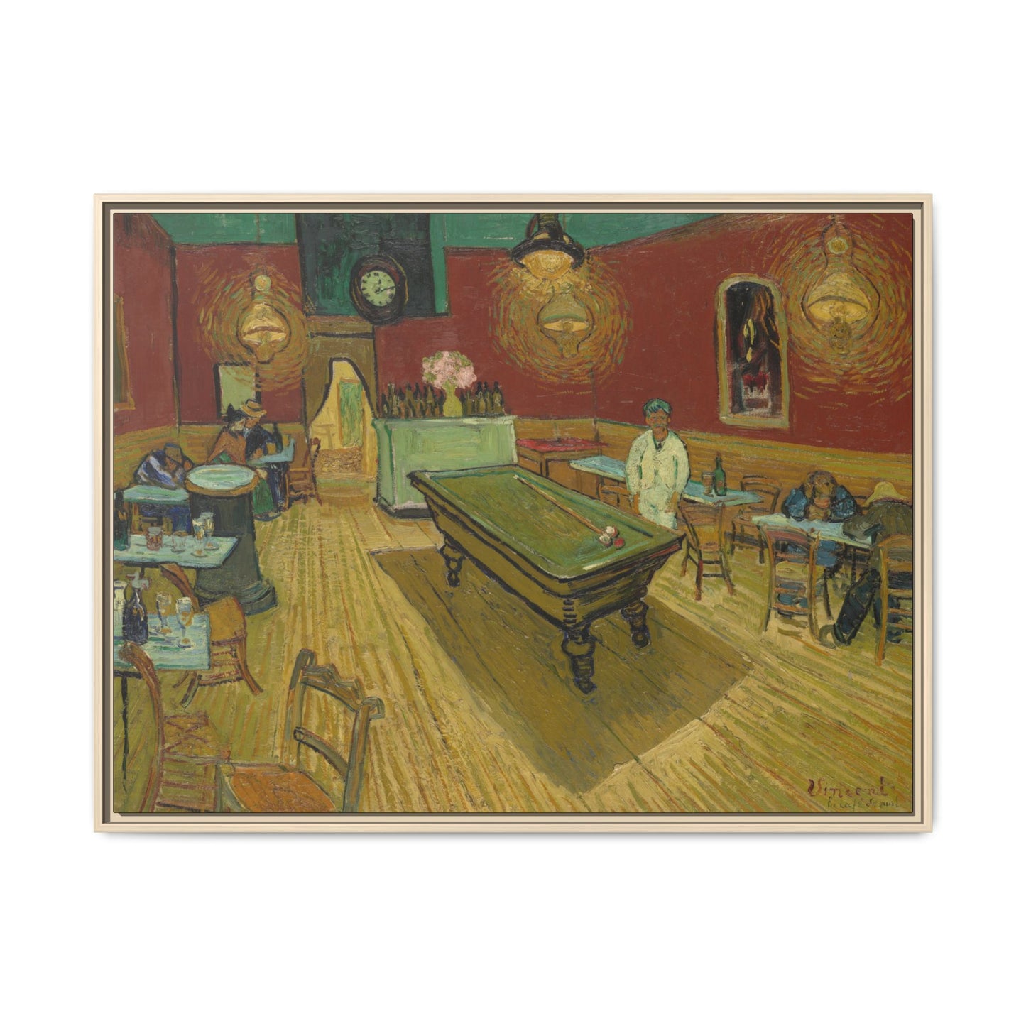 Van Gogh, Vincent - The Night Cafe (1888) - Matte Canvas, Framed