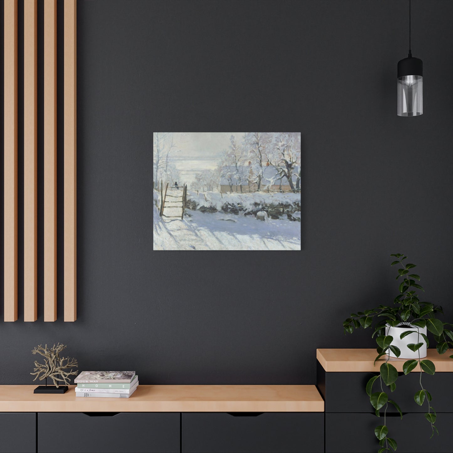 Monet, Claude - The Magpie (1868) - Canvas Block, unframed