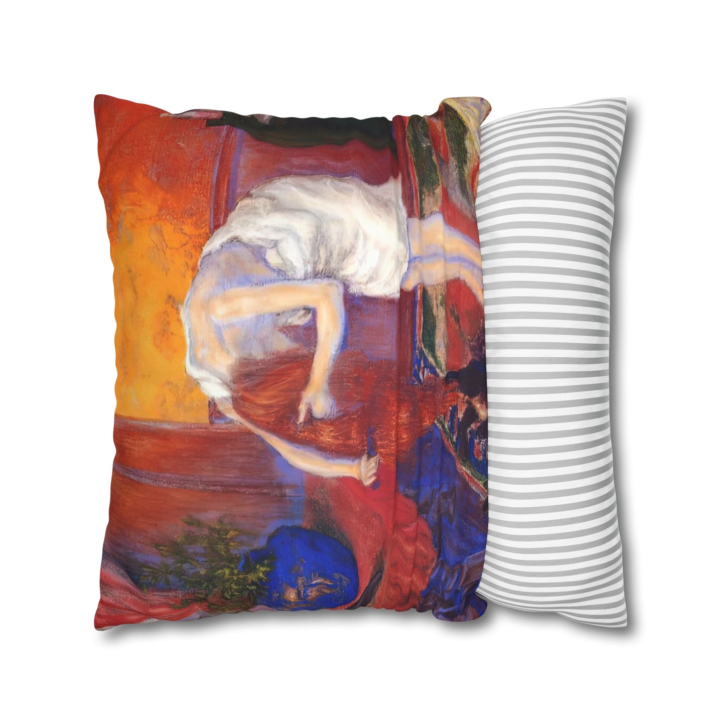 Ranson, Paul - The Golden Head of Hair (1909) - Suede Square Pillowcase