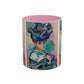 Matisse, Henri - Woman with a Hat (1905) - Colorful Accent Mugs